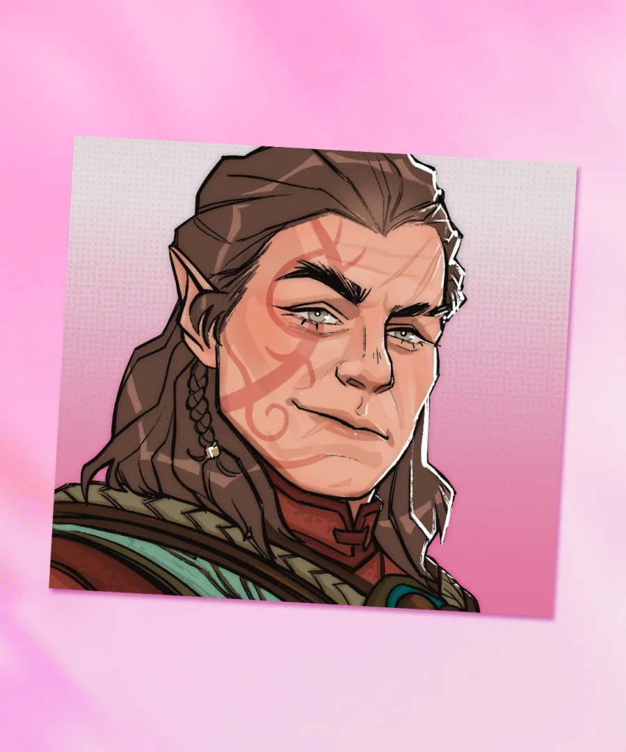 Print Portret Halsin Baldur's Gate 3