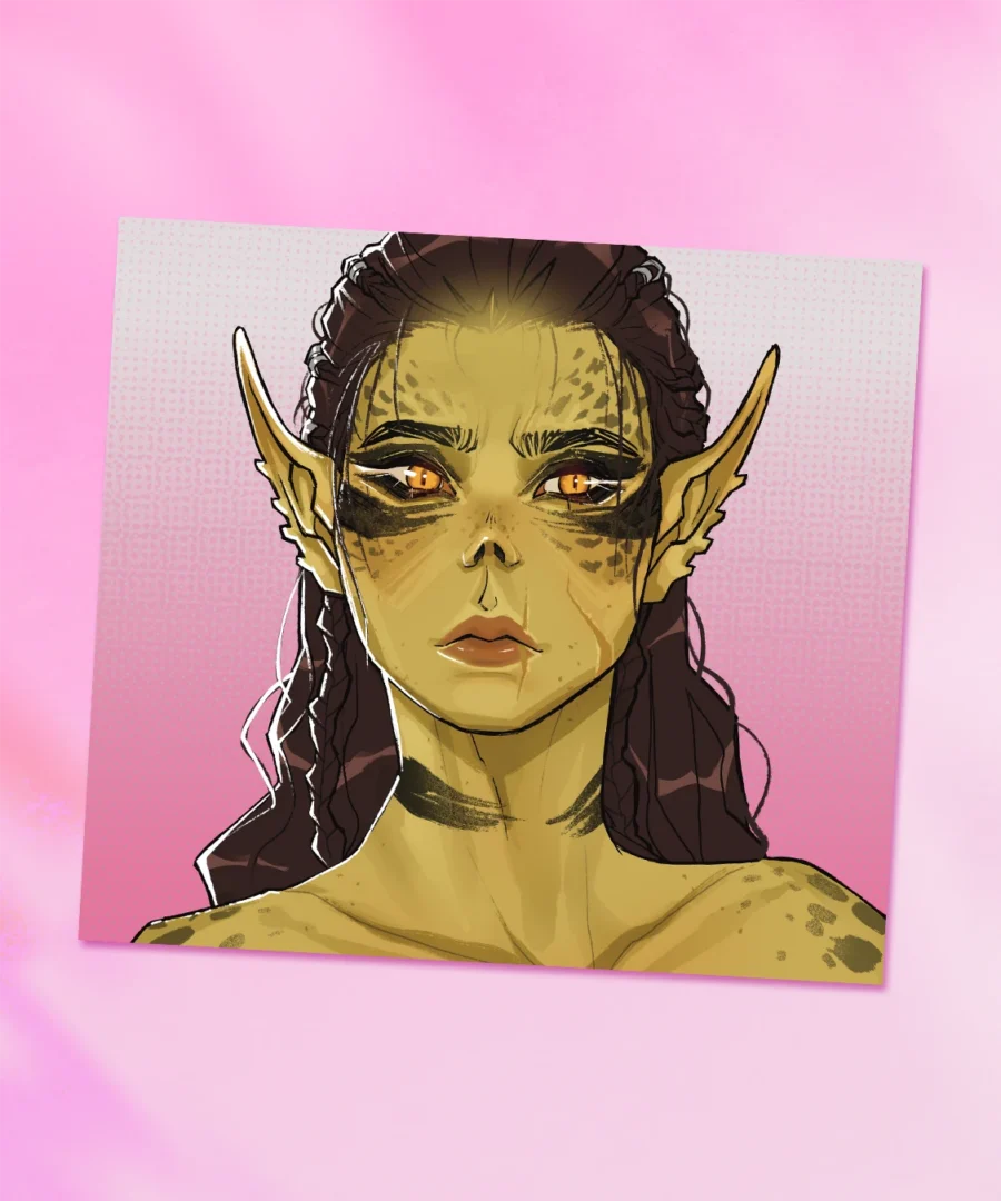 Print Portret Lae'zel Baldur's Gate 3