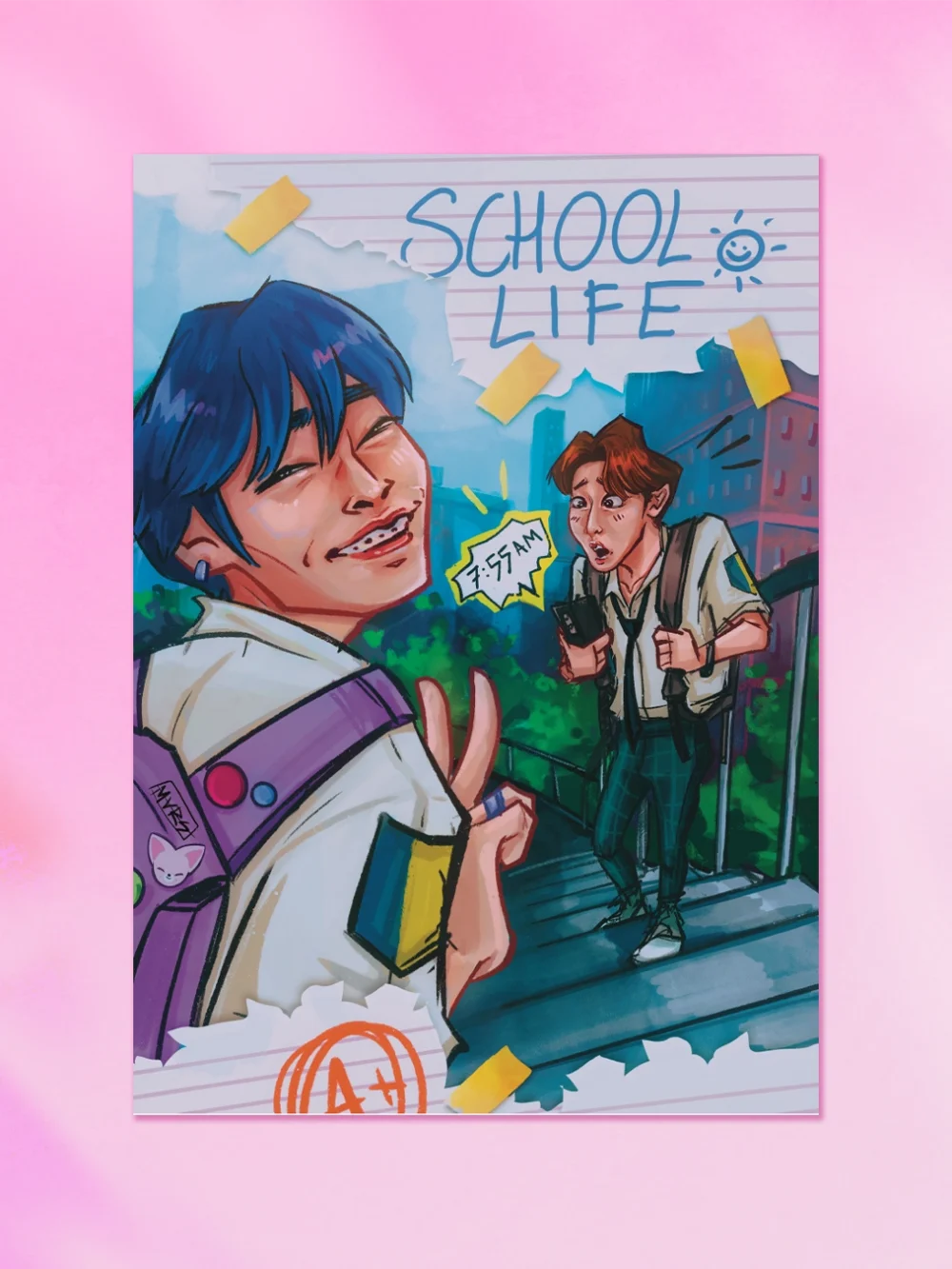 Print School Life Stray Kids