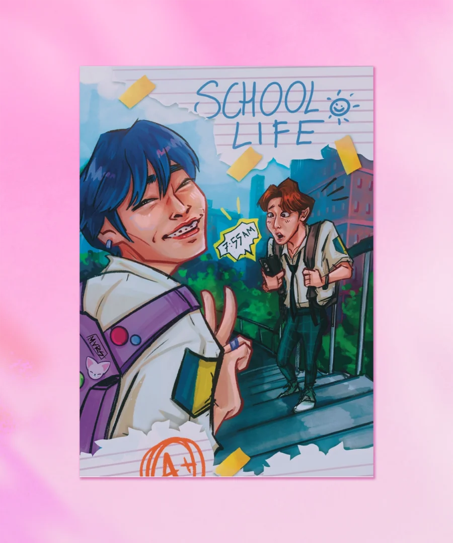 Print School Life Stray Kids