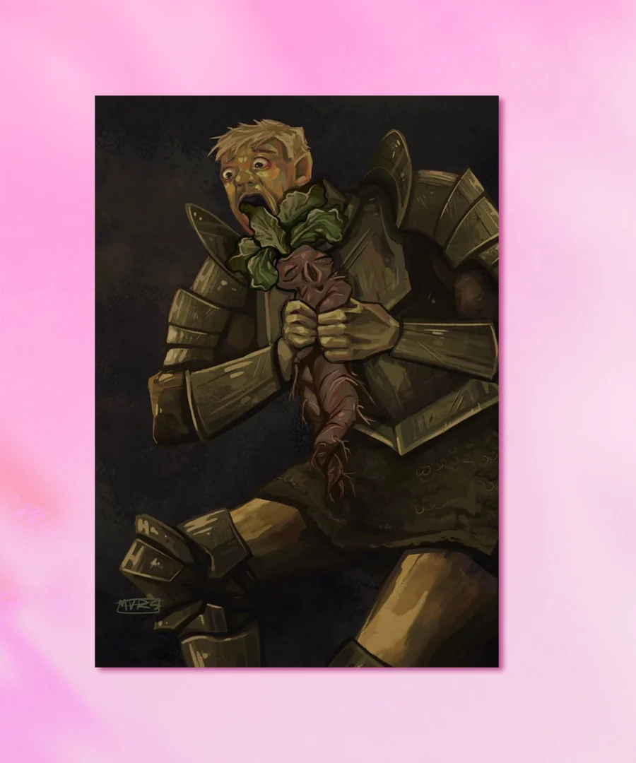 Print Laios pożerający mandragorę Delicous in Dungeon