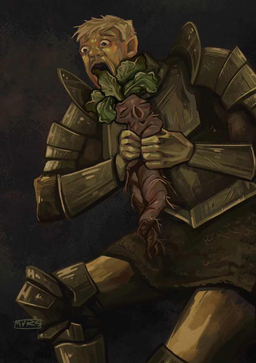 Print Laios pożerający mandragorę Delicous in Dungeon zoom