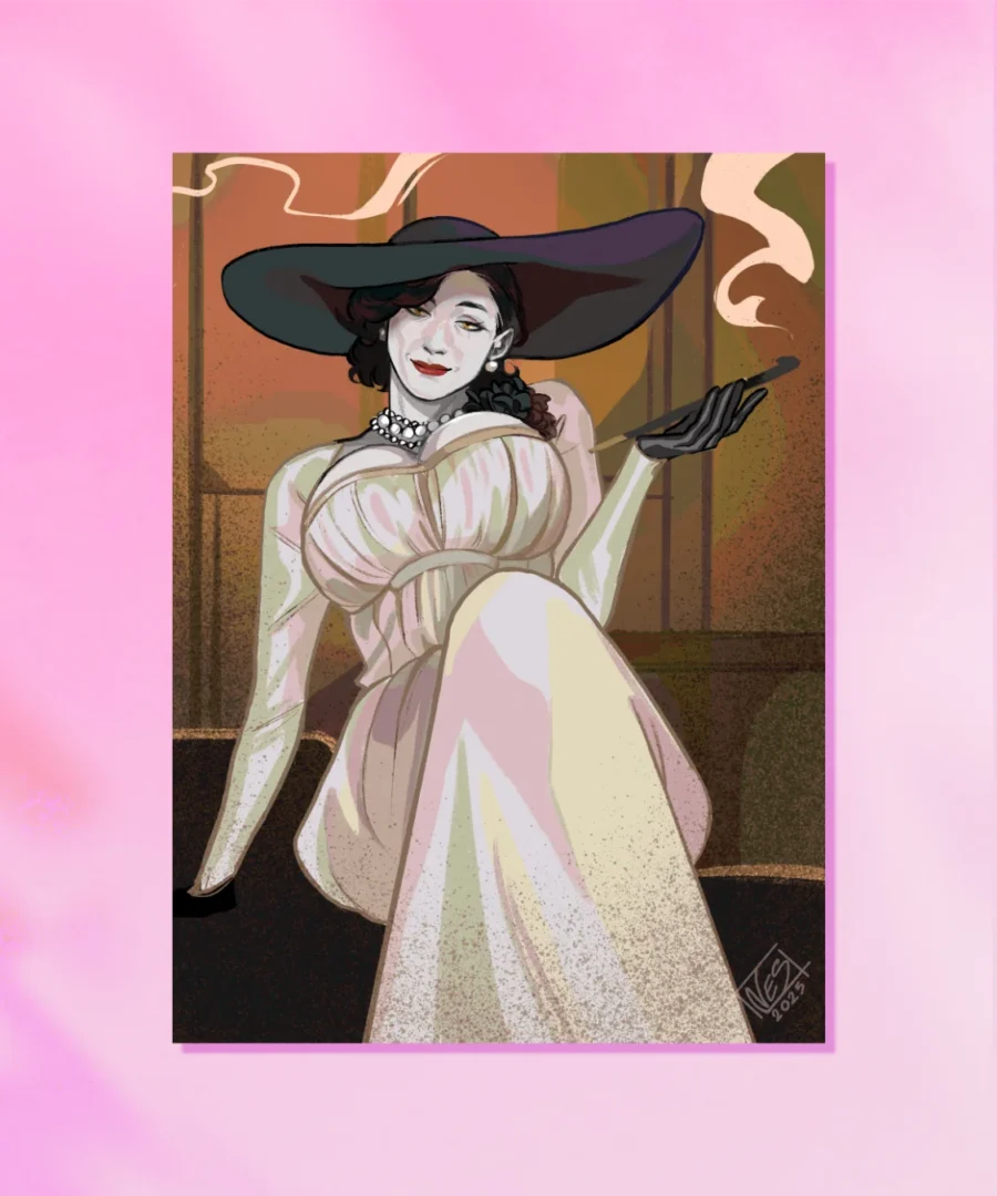 Print "Hrabina Alcina Dimitrescu" [Resident Evil]