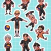 Arkusz Naklejek Mamy Siatkówke w Domu HAIKYUU! zoom