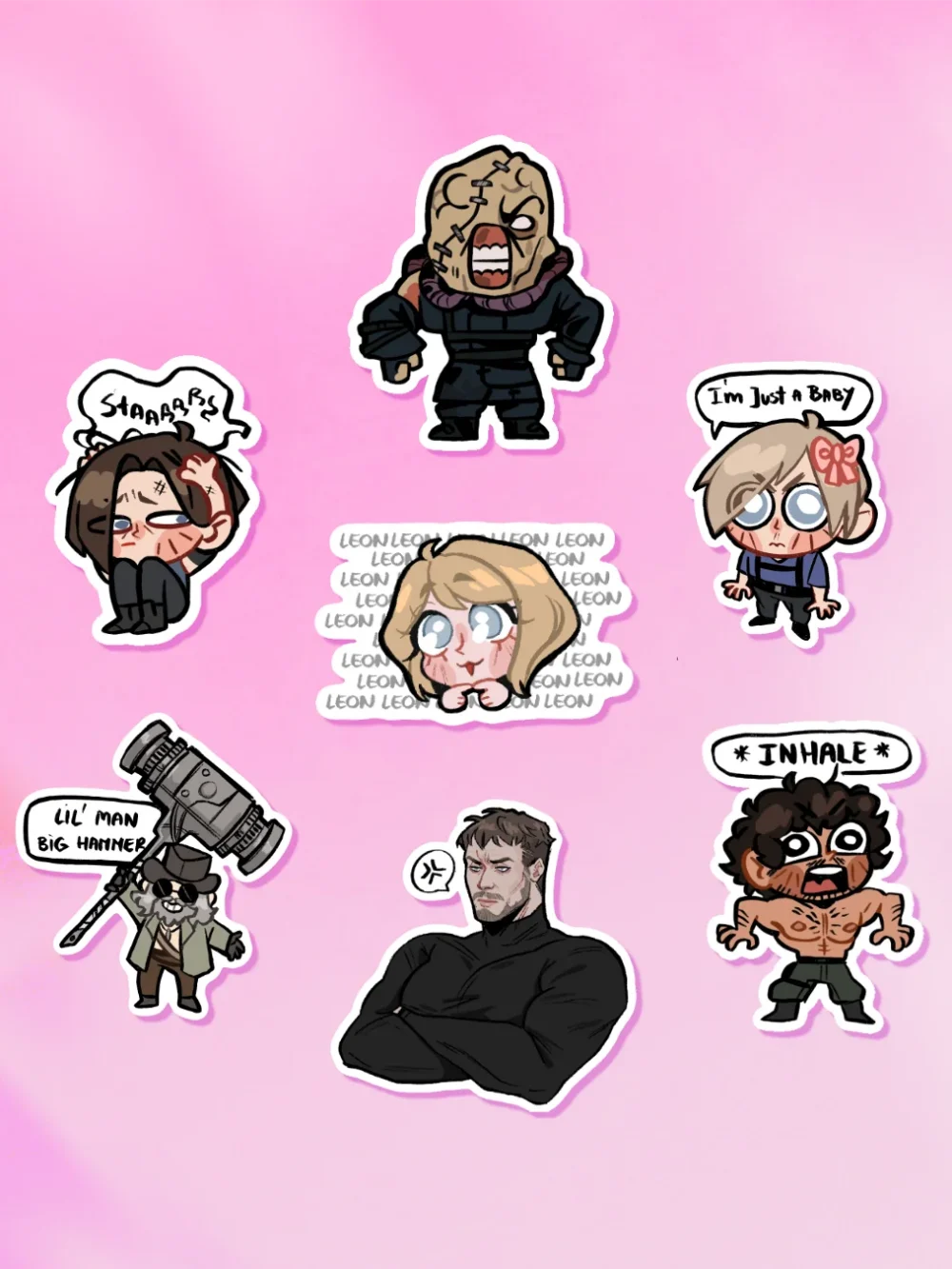 Naklejki Resident Evil Meme Set Naklejki Resident Evil Meme Set