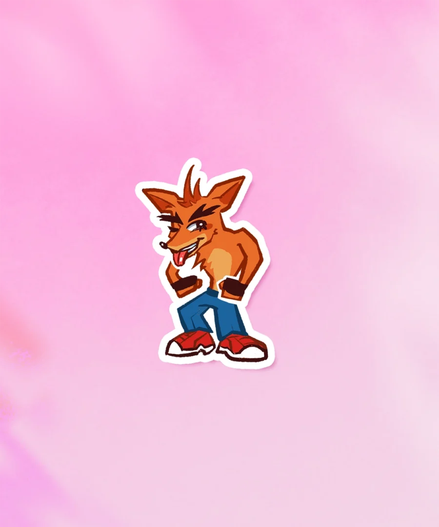 Naklejka Crash Bandicot Gry z kosza