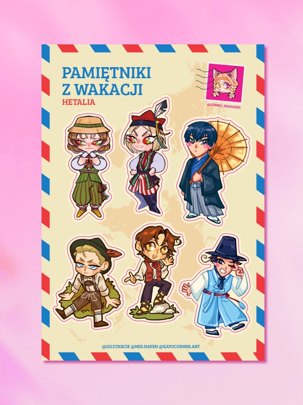 Arkusz Naklejek Pamiętniki z Wakacji Hetalia
