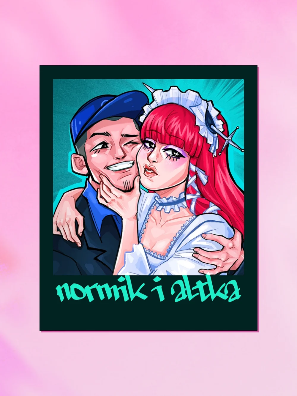 Polaroid Normik i Altka Persona 3 Junpei i Chidori