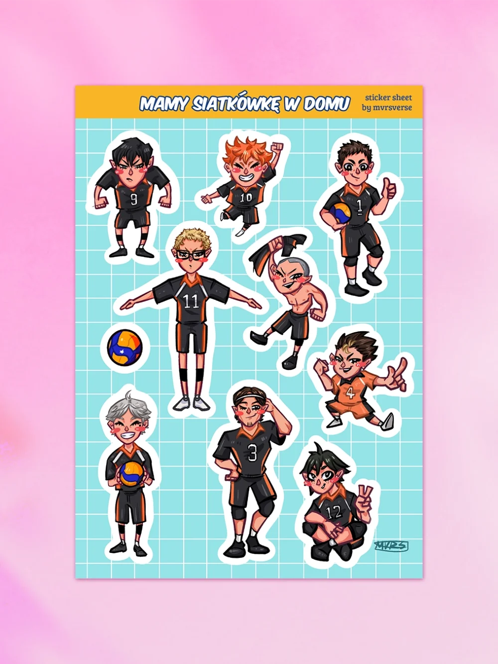 Arkusz Naklejek Mamy Siatkówke w Domu HAIKYUU! Arkusz Naklejek Mamy Siatkówke w Domu HAIKYUU!