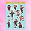 Arkusz Naklejek Mamy Siatkówke w Domu HAIKYUU!