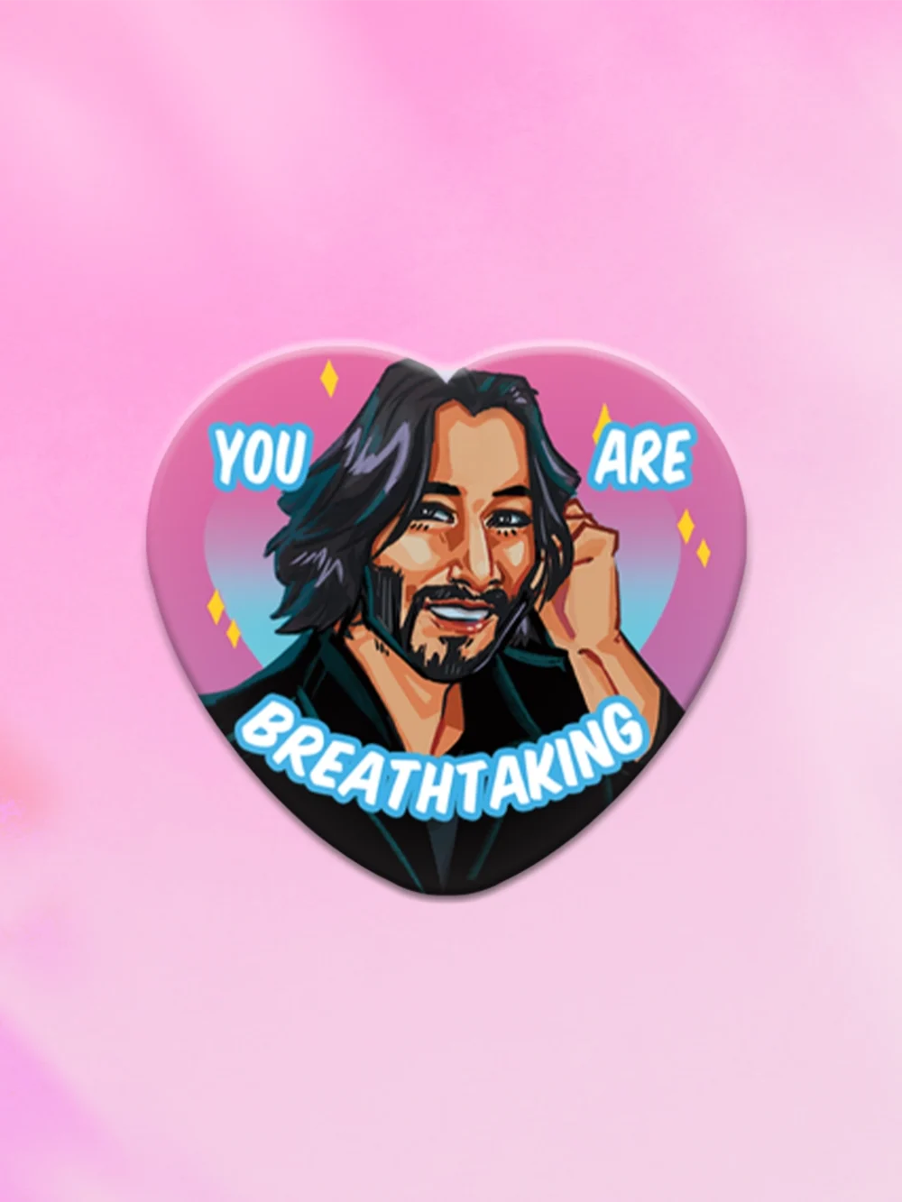 Przypinka serce Keanu Przypinka serce Keanu