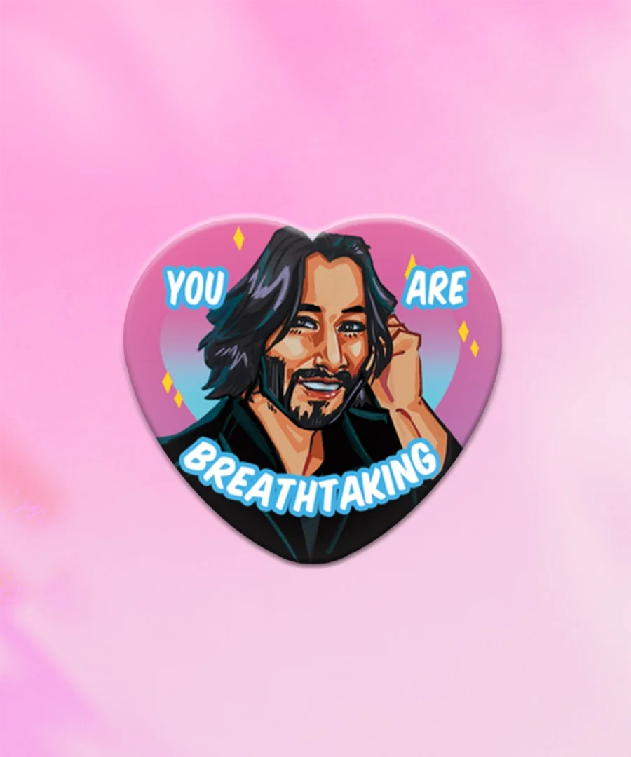 Przypinka serce Keanu