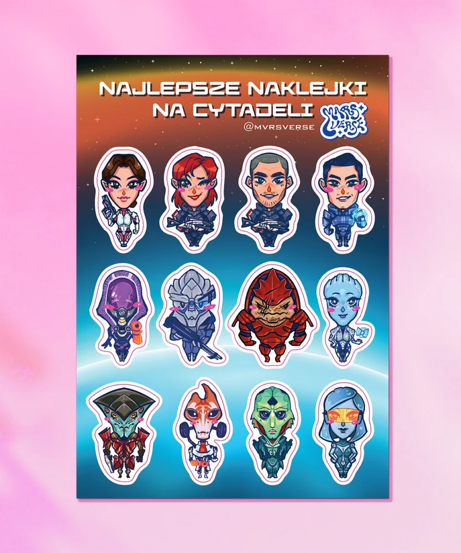 Arkusz Naklejek Mass Effect