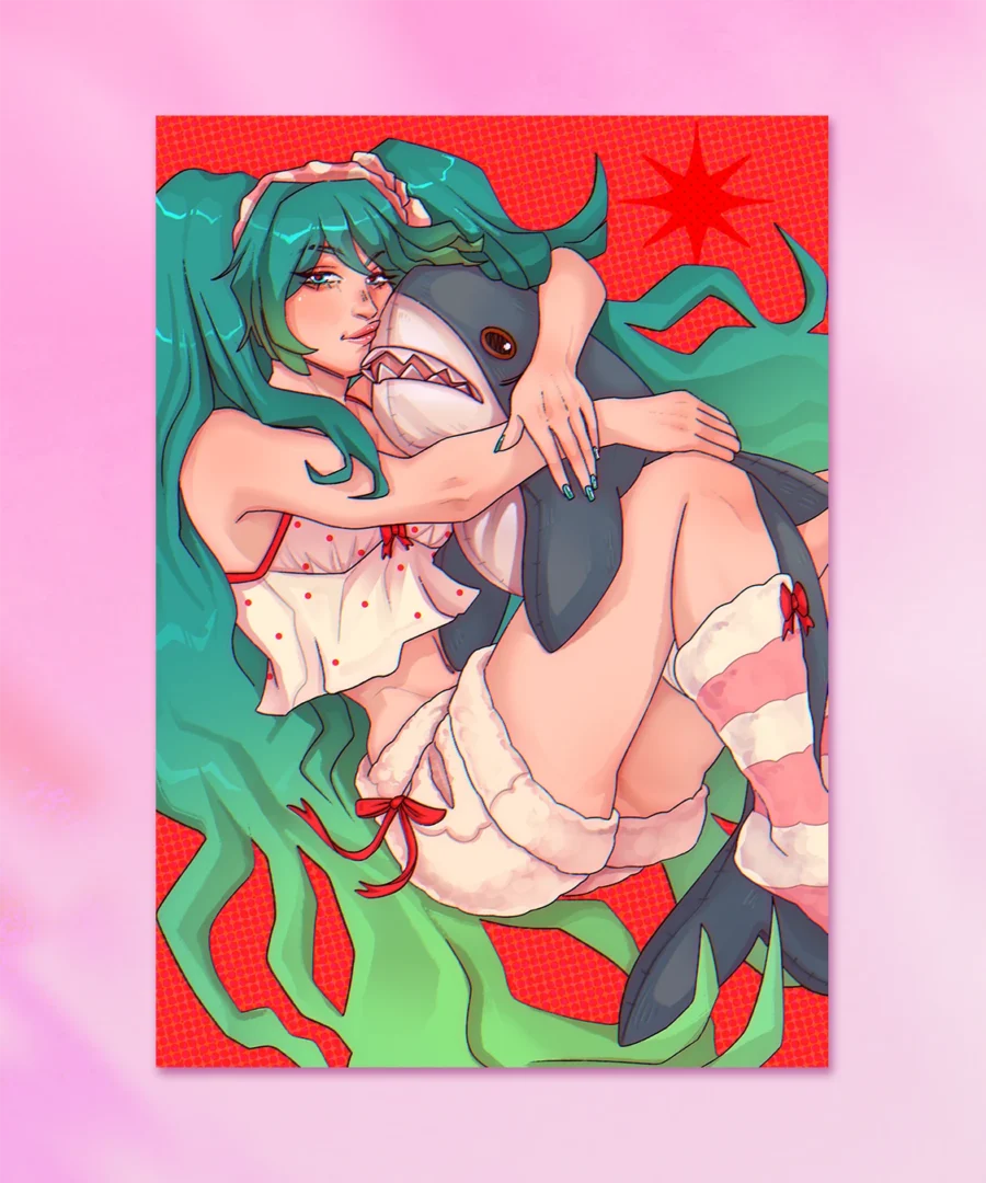 Print Miku z Blahajem Vocaloid
