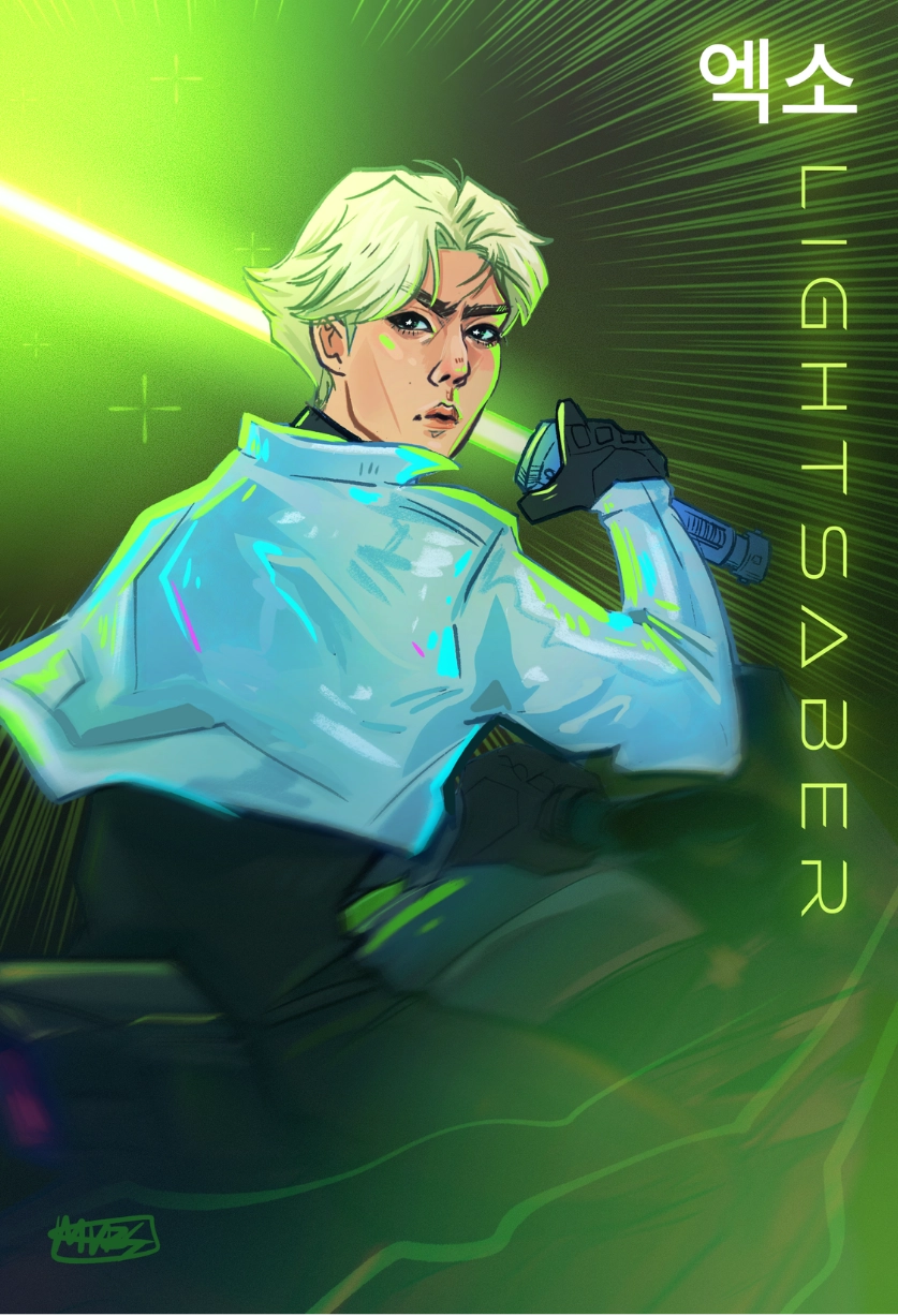Print Lightsaber Sehun zoom