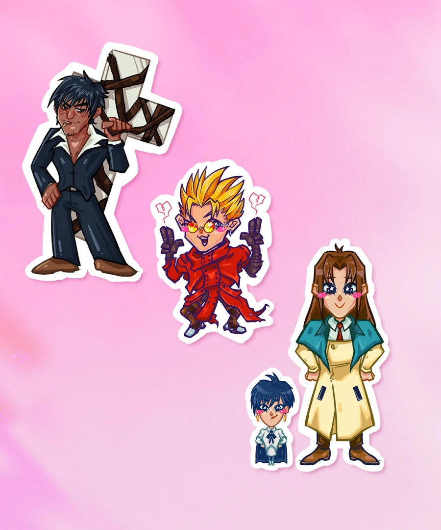 Naklejki Love and Peace Trigun