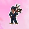 Naklejka Wolfwood Love and Peace Trigun
