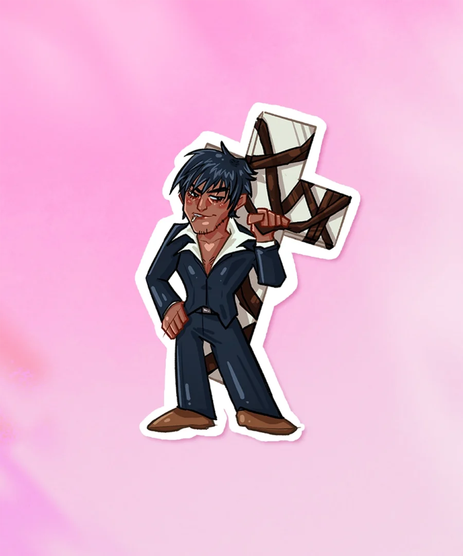 Naklejka Wolfwood Love and Peace Trigun