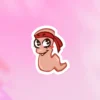 Naklejka Worms Gry z kosza